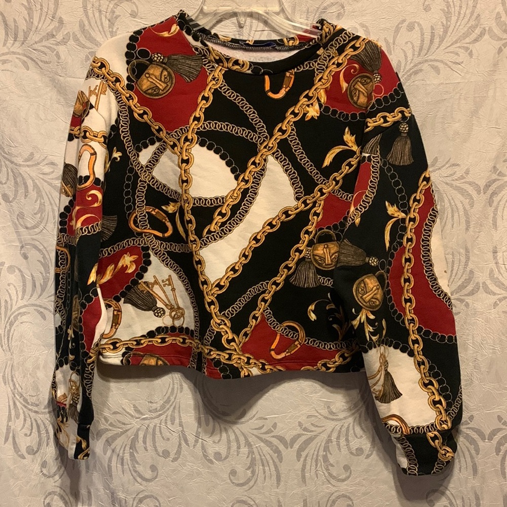 Zara Basic Cropped Sweat Shirt